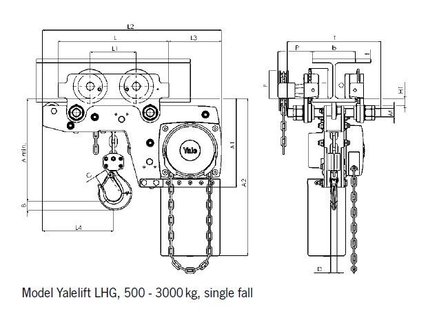 Yalelift LHP/LHG集成低凈空小車組合(圖2)